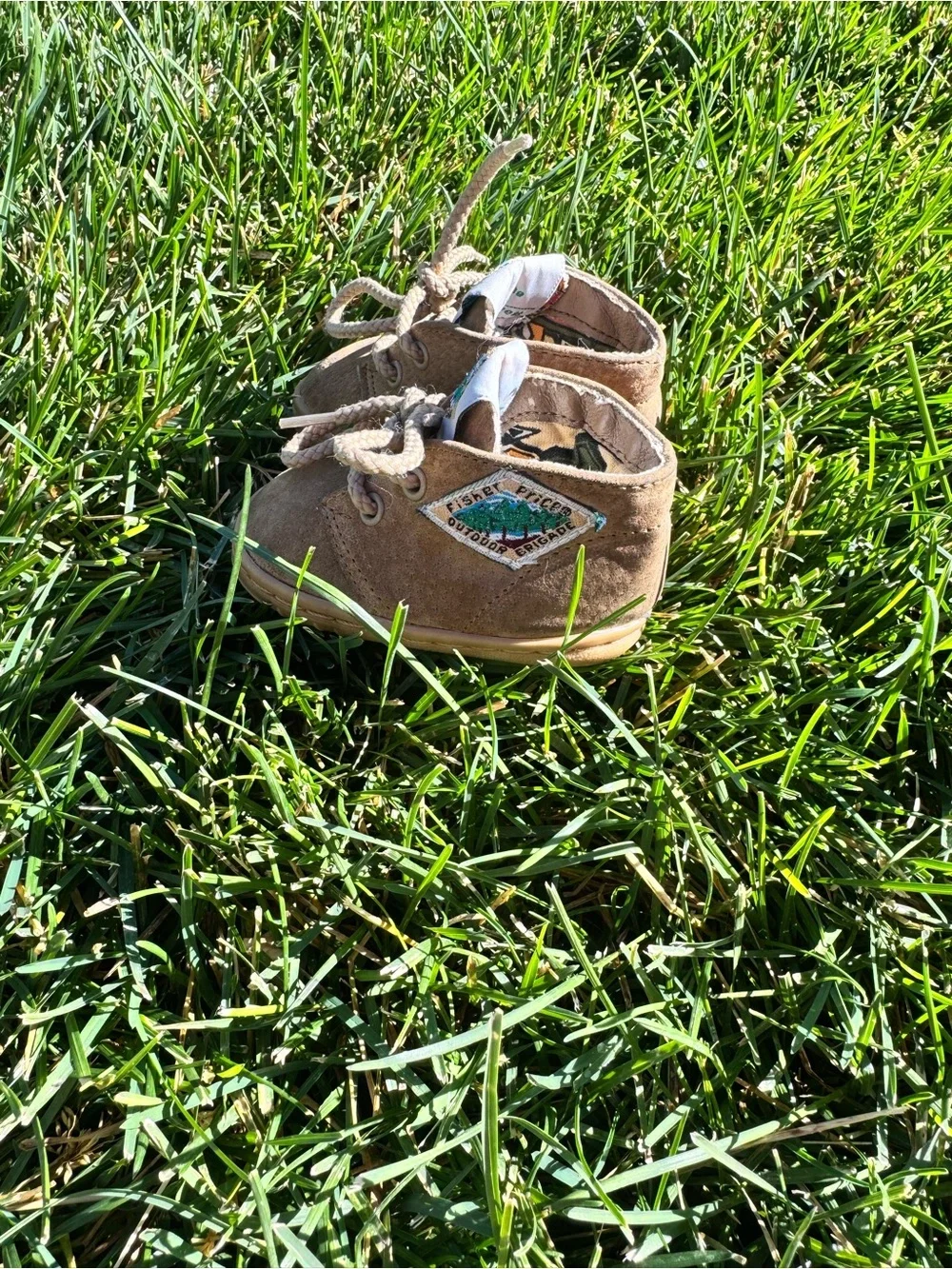 Vintage Fisher-Price Outdoor Brigade Suede Baby Boots Size 1 1994